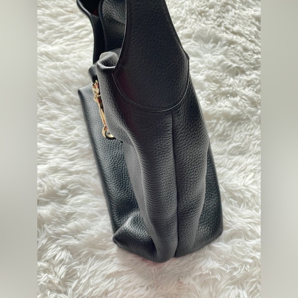 Dooney & Bourke Lucca Pebble Grained Leather Logo Lock Hobo Bag - Picture 5 of 12